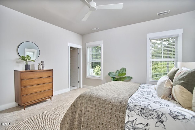 554 Beacon Ridge Blvd, Chapel Hill, NC 27516 - bedroom with light colored carpet and a ceiling fan