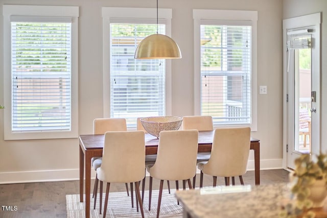 554 Beacon Ridge Blvd, Chapel Hill, NC 27516 - dining space with plenty of natural light and wood finished floors