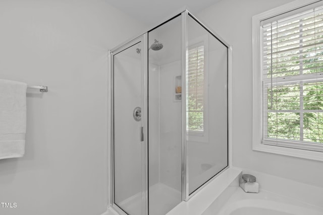4804 Carmen Ln, Durham, NC 27707 - bathroom with a shower stall and a bath