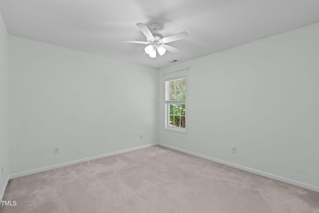 4804 Carmen Ln, Durham, NC 27707 - spare room with ceiling fan and light colored carpet