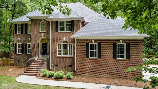 603 Edburton Ct, Hillsborough, NC 27278 - colonial inspired home with a shingled roof and brick siding