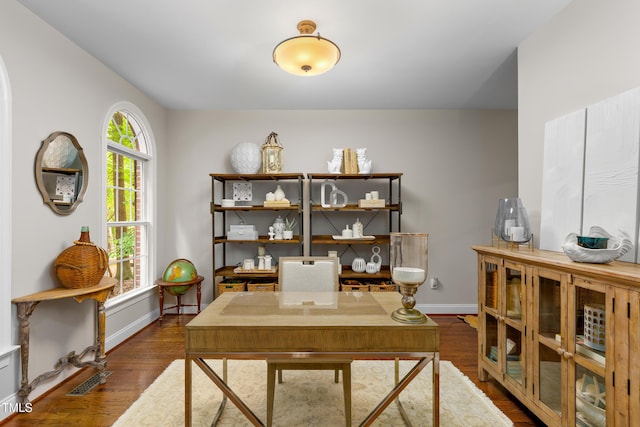 603 Edburton Ct, Hillsborough, NC 27278 - home office featuring dark wood finished floors