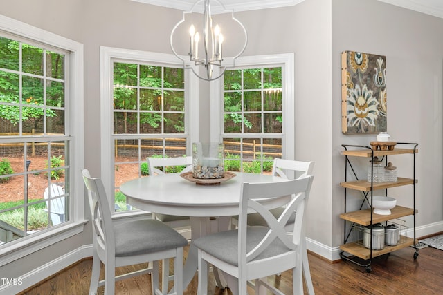 603 Edburton Ct, Hillsborough, NC 27278 - dining room featuring wood finished floors and a chandelier