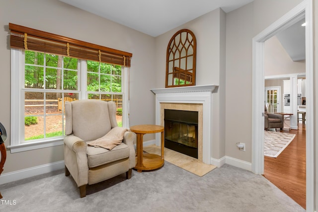 603 Edburton Ct, Hillsborough, NC 27278 - sitting room featuring a premium fireplace and baseboards