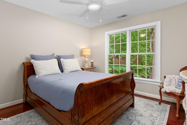 603 Edburton Ct, Hillsborough, NC 27278 - bedroom featuring wood finished floors and ceiling fan