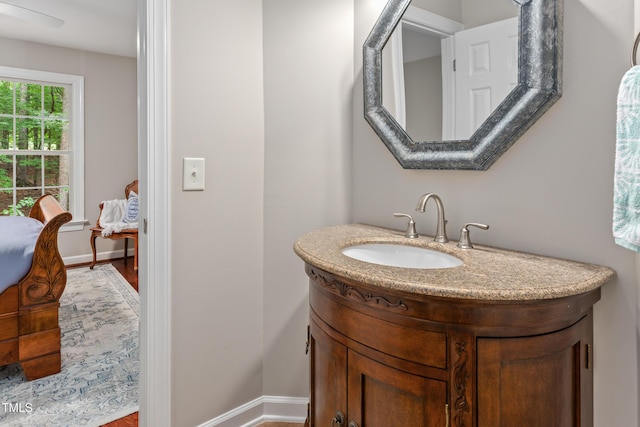 603 Edburton Ct, Hillsborough, NC 27278 - bathroom featuring vanity and wood finished floors
