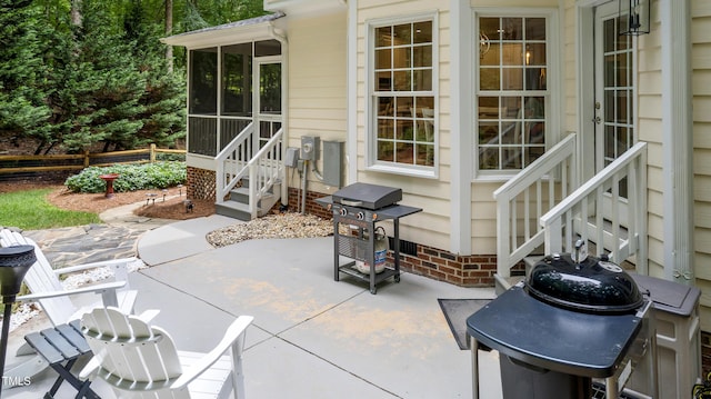 603 Edburton Ct, Hillsborough, NC 27278 - view of patio featuring entry steps and grilling area