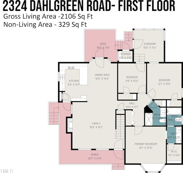 2324 Dahlgreen Rd, Raleigh, NC 27615 - view of room layout