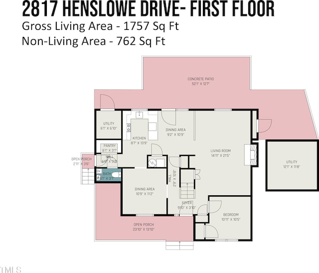 2817 Henslowe Dr, Raleigh, NC 27603 - view of home floor plan