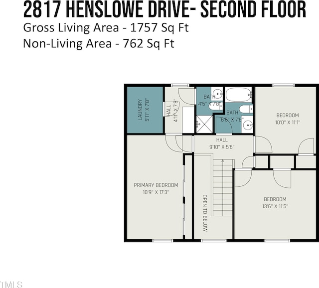 2817 Henslowe Dr, Raleigh, NC 27603 - view of property floor plan