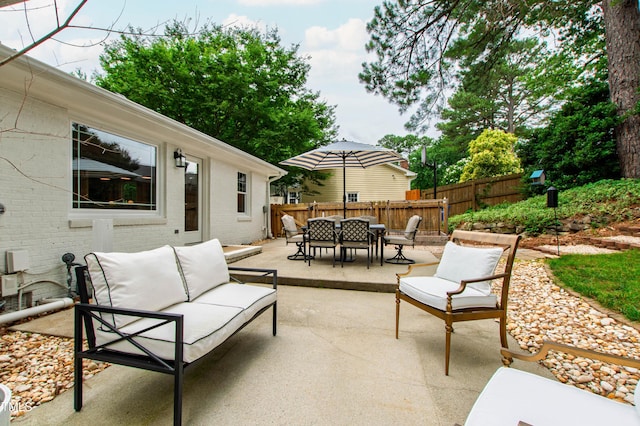 433 Rosehaven Dr, Raleigh, NC 27609 - view of patio / terrace with an outdoor hangout area and outdoor dining space