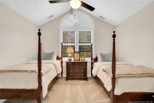 6558 Countryside Dr, Fayetteville, NC 28311 - carpeted bedroom featuring vaulted ceiling, a ceiling fan, and baseboards