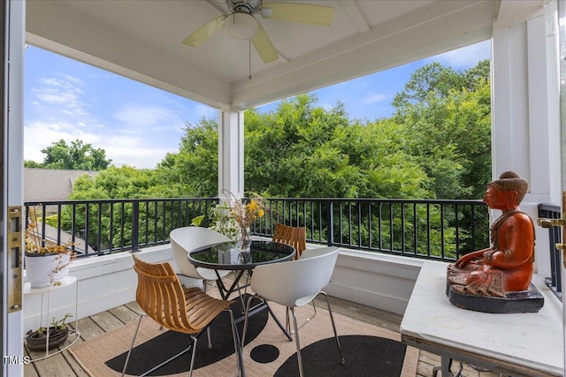 800 Savannah Ridge Rd Unit 109, Holly Springs, NC 27540 - balcony featuring a ceiling fan
