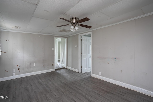 306 W Main St, Pine Level, NC 27568 - unfurnished room featuring ceiling fan, dark wood finished floors, and baseboards