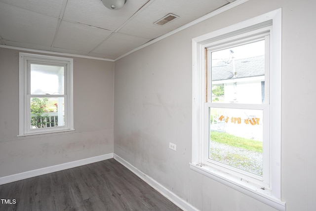 306 W Main St, Pine Level, NC 27568 - unfurnished room featuring dark wood finished floors, baseboards, and crown molding