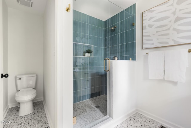 939 Clarion Dr, Durham, NC 27705 - bathroom with a stall shower and speckled floor