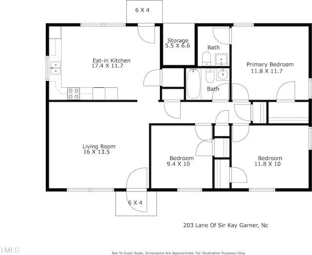 203 Lane Of Sir Kay, Garner, NC 27529 - view of floor plan / room layout