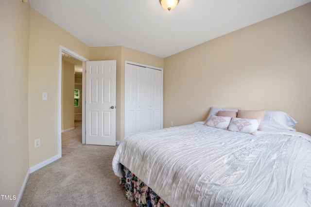 702 Calavaras Ln, Knightdale, NC 27545 - bedroom with light carpet and a closet