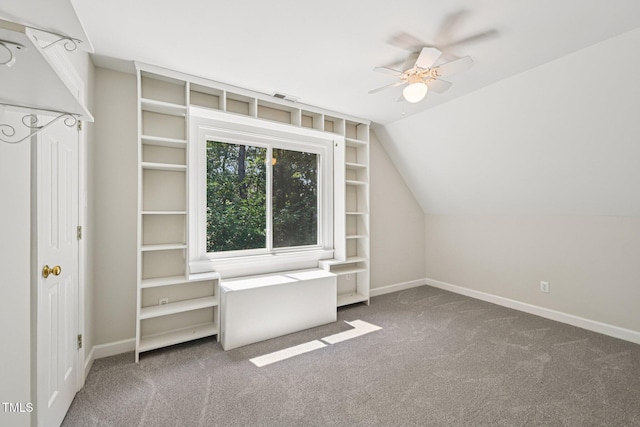 316 Trafalgar Ln, Cary, NC 27513 - bonus room with ceiling fan, carpet, and lofted ceiling