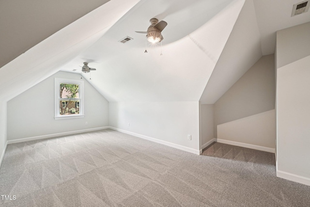 316 Trafalgar Ln, Cary, NC 27513 - additional living space featuring a ceiling fan, carpet, and lofted ceiling