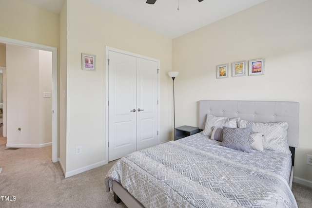 453 Panorama Park Pl, Cary, NC 27519 - bedroom featuring carpet floors, a closet, and ceiling fan