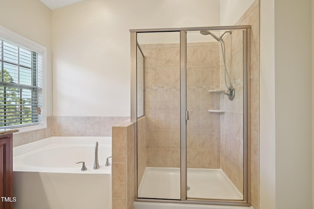 453 Panorama Park Pl, Cary, NC 27519 - full bathroom with a bath and a stall shower