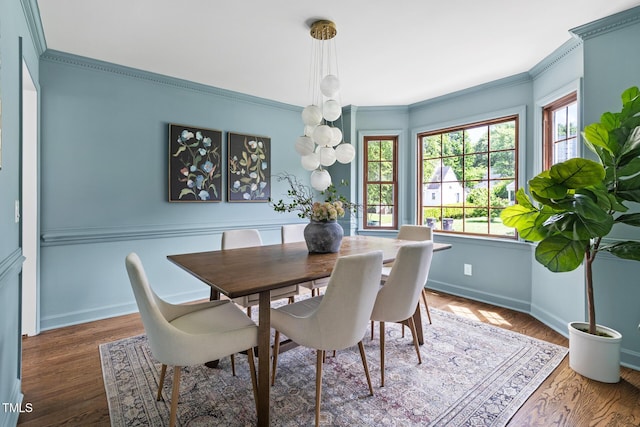 16 Cedar Hill Dr, Durham, NC 27713 - dining area with crown molding and wood finished floors
