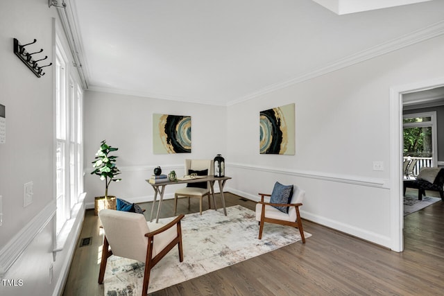 12 Gatesway Ct, Durham, NC 27707 - office featuring crown molding and wood finished floors