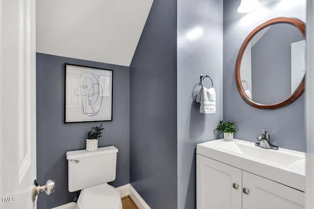 12 Gatesway Ct, Durham, NC 27707 - half bath with vanity and lofted ceiling