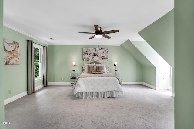 12 Gatesway Ct, Durham, NC 27707 - carpeted bedroom featuring ornamental molding and ceiling fan
