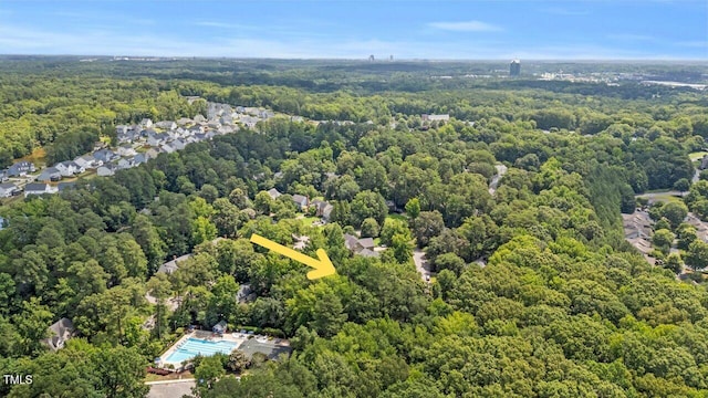 12 Gatesway Ct, Durham, NC 27707 - bird's eye view of a heavily wooded area