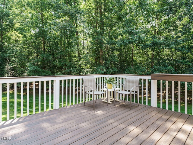 8504 Carlton Oaks Dr, Wake Forest, NC 27587 - view of wooden terrace