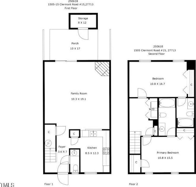 1505 Clermont Rd Unit 15, Durham, NC 27713 - home floor plan