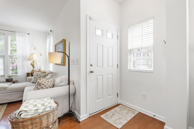818 Bryant St, Raleigh, NC 27603 - entryway with wood finished floors and baseboards