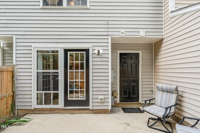 2600 Dwight Pl, Raleigh, NC 27610 - view of exterior entry featuring a patio area