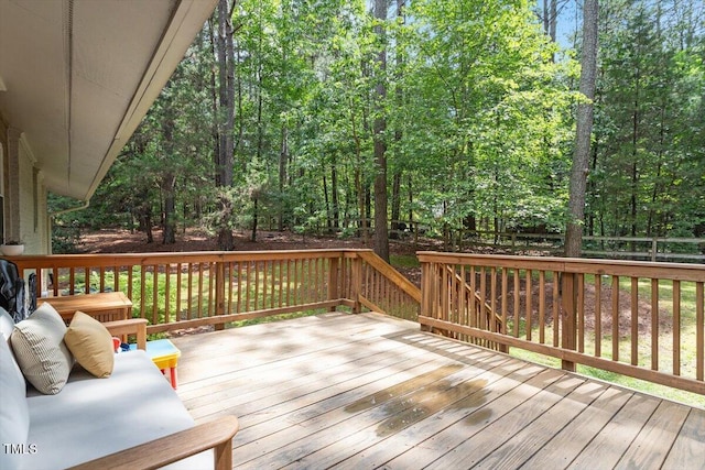 6609 Hunters Ln, Durham, NC 27713 - view of wooden terrace
