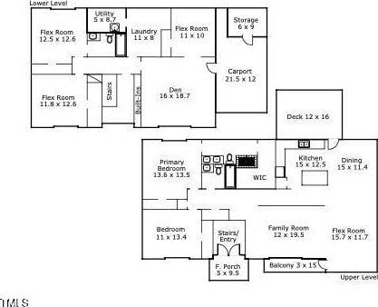 6609 Hunters Ln, Durham, NC 27713 - view of property floor plan