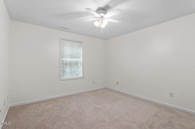 1851 Trailwood Heights Ln, Raleigh, NC 27603 - empty room with ceiling fan and light colored carpet