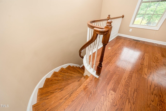 404 Panorama Park Pl, Cary, NC 27519 - staircase featuring wood finished floors and baseboards