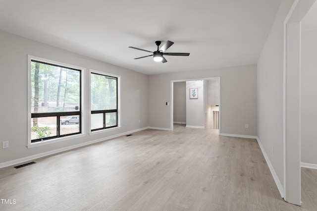 2905 Scuppernong Ln, Durham, NC 27703 - unfurnished room featuring ceiling fan and light wood-style flooring