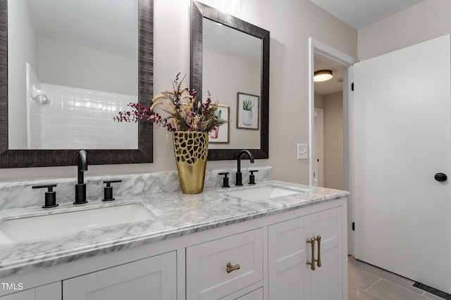 2905 Scuppernong Ln, Durham, NC 27703 - bathroom with double vanity