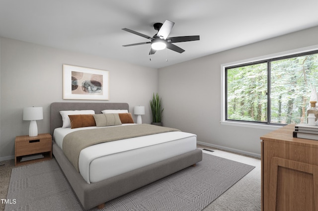 2905 Scuppernong Ln, Durham, NC 27703 - bedroom with carpet flooring and ceiling fan