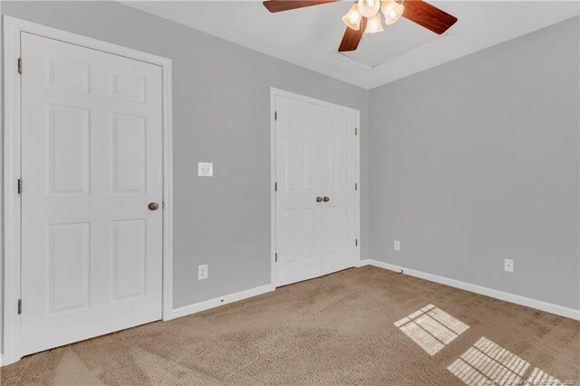 9031 Grouse Run Ln, Fayetteville, NC 28314 - unfurnished bedroom with carpet floors, baseboards, and a ceiling fan