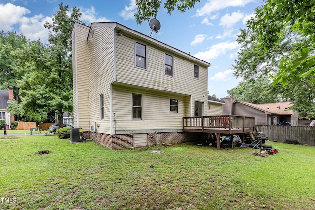 3605 Iron Sight Ct, Raleigh, NC 27616 - back of property with a wooden deck