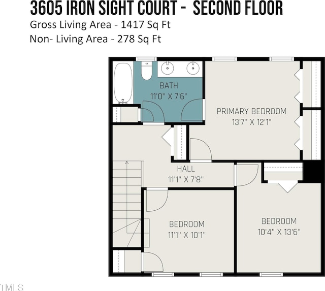 3605 Iron Sight Ct, Raleigh, NC 27616 - view of property floor plan