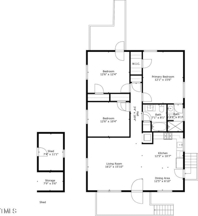 2322 Stroller Ave, Durham, NC 27705 - view of floor plan / room layout