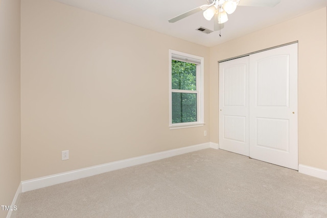 1304 Barnford Mill Rd, Wake Forest, NC 27587 - unfurnished bedroom featuring carpet floors, a closet, and a ceiling fan