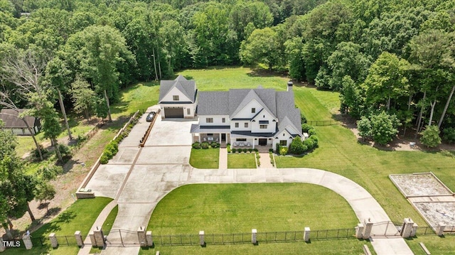 2508 Kearney Rd, Wake Forest, NC 27587 - view from above of property with a forest