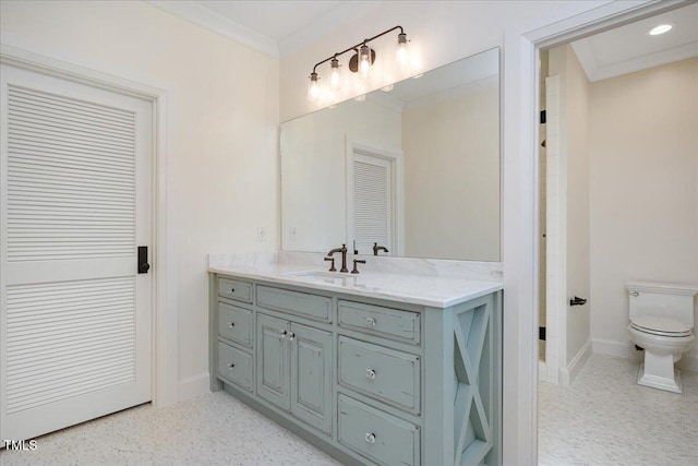2508 Kearney Rd, Wake Forest, NC 27587 - full bath featuring vanity and crown molding