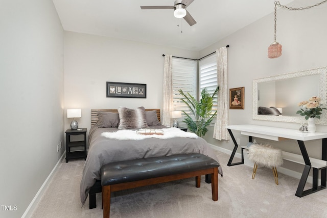 6313 Belle Crest Dr, Raleigh, NC 27612 - bedroom with light carpet and a ceiling fan